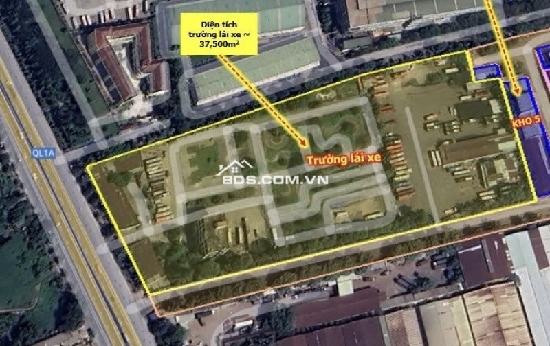 Cho thuê nhà văn phòng, mặt bằng, kho bãi 1500m2 mặt tiền Ql 1A, Bình Tân,Giá 20k/m2, DT 37500m2